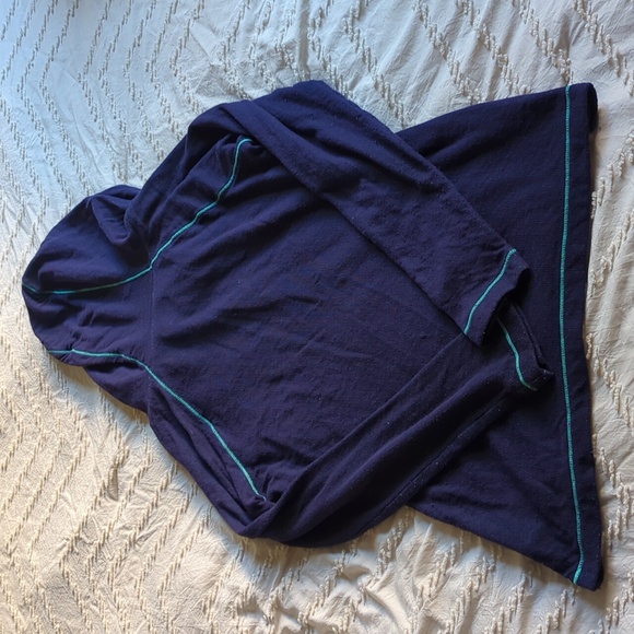 Columbia Lightweight Pullover Hoodie Medium Dark Blue & Teal - Picture 2 of 7